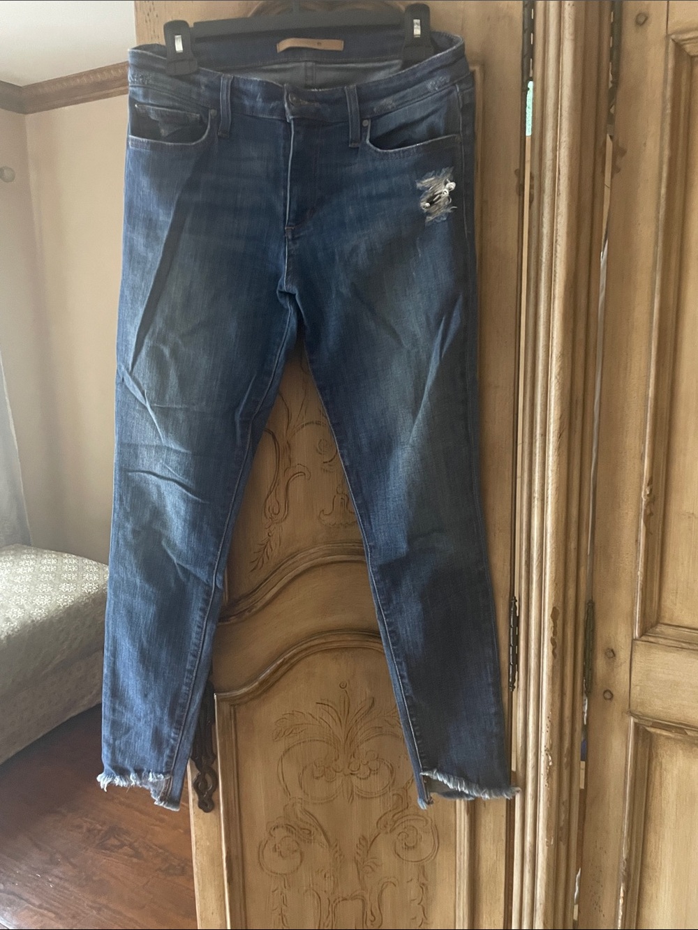 Joe's Jeans Dark Blue Skinny Distressed Jeans